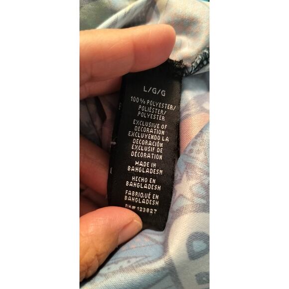 M698) Oh Snap! Drill Clothing Co Blue Comic Bubble Pop Art Graphic Tee Large - Picture 6 of 6